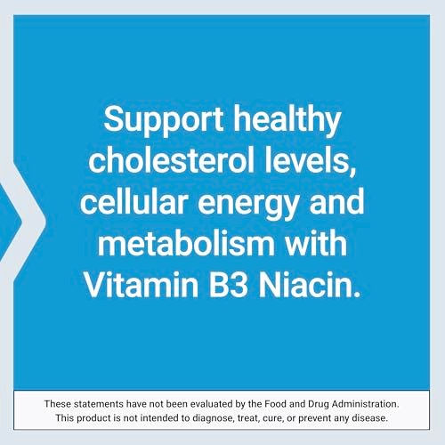 Life Extension Vitamin B3 Niacin – Herzgesundheit, Cholesterin & Energieunterstützung, glutenfrei, nicht-GVO, 100 Kapseln