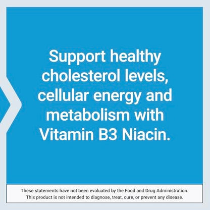 Life Extension Vitamin B3 Niacin – Herzgesundheit, Cholesterin & Energieunterstützung, glutenfrei, nicht-GVO, 100 Kapseln
