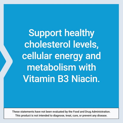 Life Extension Vitamin B3 Niacin – Herzgesundheit, Cholesterin & Energieunterstützung, glutenfrei, nicht-GVO, 100 Kapseln