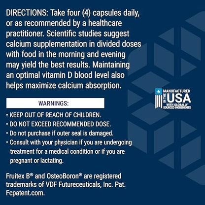 Life Extension Bone Restore Calcium-Komplex mit Vitamin D3, Magnesium, Bor, Zink, Mangan, Silicium – Unterstützt gesunde Knochendichte, glutenfrei, non-GMO, 120 Kapseln