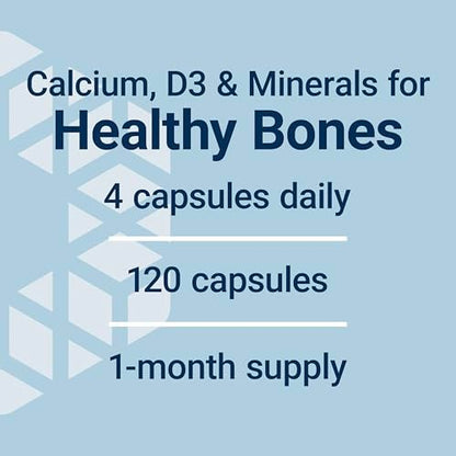 Life Extension Bone Restore Calcium-Komplex mit Vitamin D3, Magnesium, Bor, Zink, Mangan, Silicium – Unterstützt gesunde Knochendichte, glutenfrei, non-GMO, 120 Kapseln