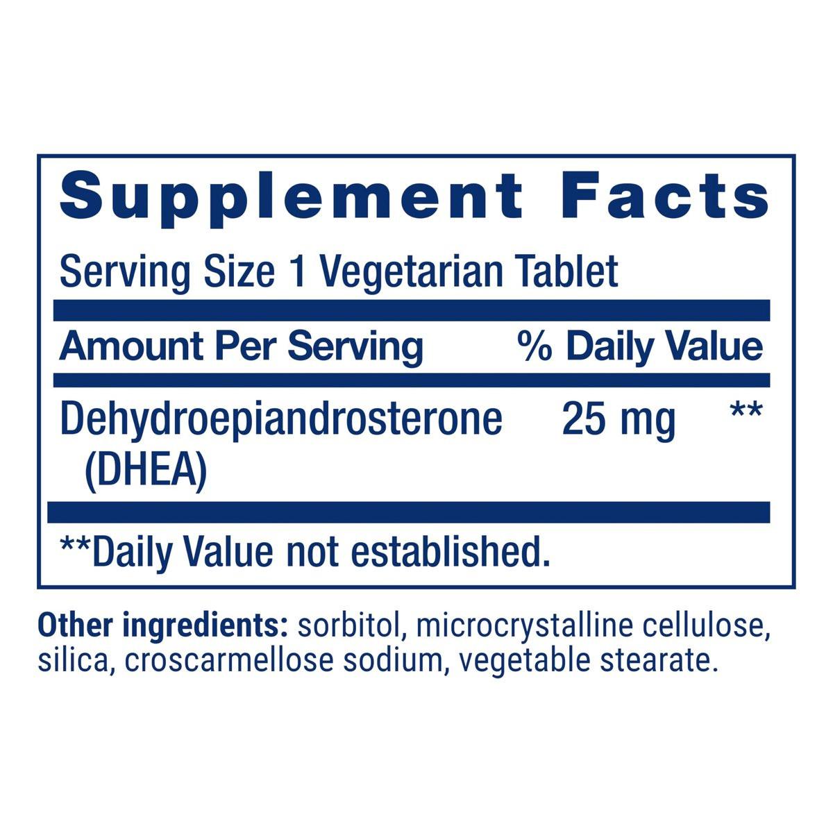 Life Extension DHEA 25 mg – Hormon Gleichgewicht, Gedächtnis, Muskel- und Knochengesundheit, Männer- und Frauengesundheit, Glutenfrei, Non-GMO, Vegetarisch, 100 Schmelztabletten