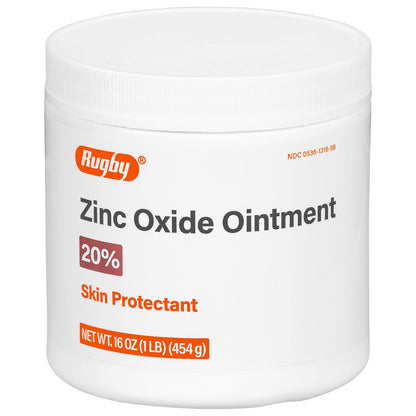 Rugby Zinkoxid-Salbe Hautschutzmittel - 20% - 454 g (1 Pfund) (1 Packung)
