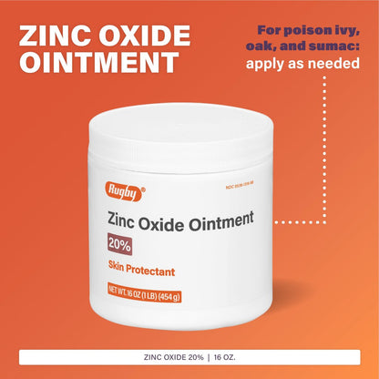 Rugby Zinkoxid-Salbe Hautschutzmittel - 20% - 454 g (1 Pfund) (1 Packung)