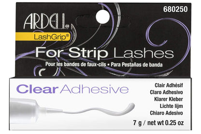Ardell LashGrip Clear Strip Lash Adhesive – Wasserfester & langanhaltender Wimpernkleber für Strip Wimpern, unsichtbarer Halt, Latex-basiert, 0,25 oz
