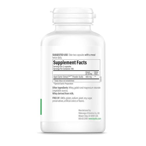 Kyolic Knoblauch Extrakt Formula 100 – 200 Kapseln für die Herz-Kreislauf-Gesundheit