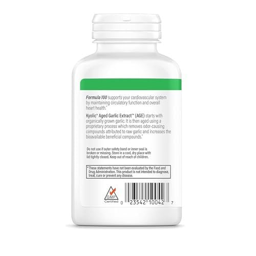 Kyolic Knoblauch Extrakt Formula 100 – 200 Kapseln für die Herz-Kreislauf-Gesundheit