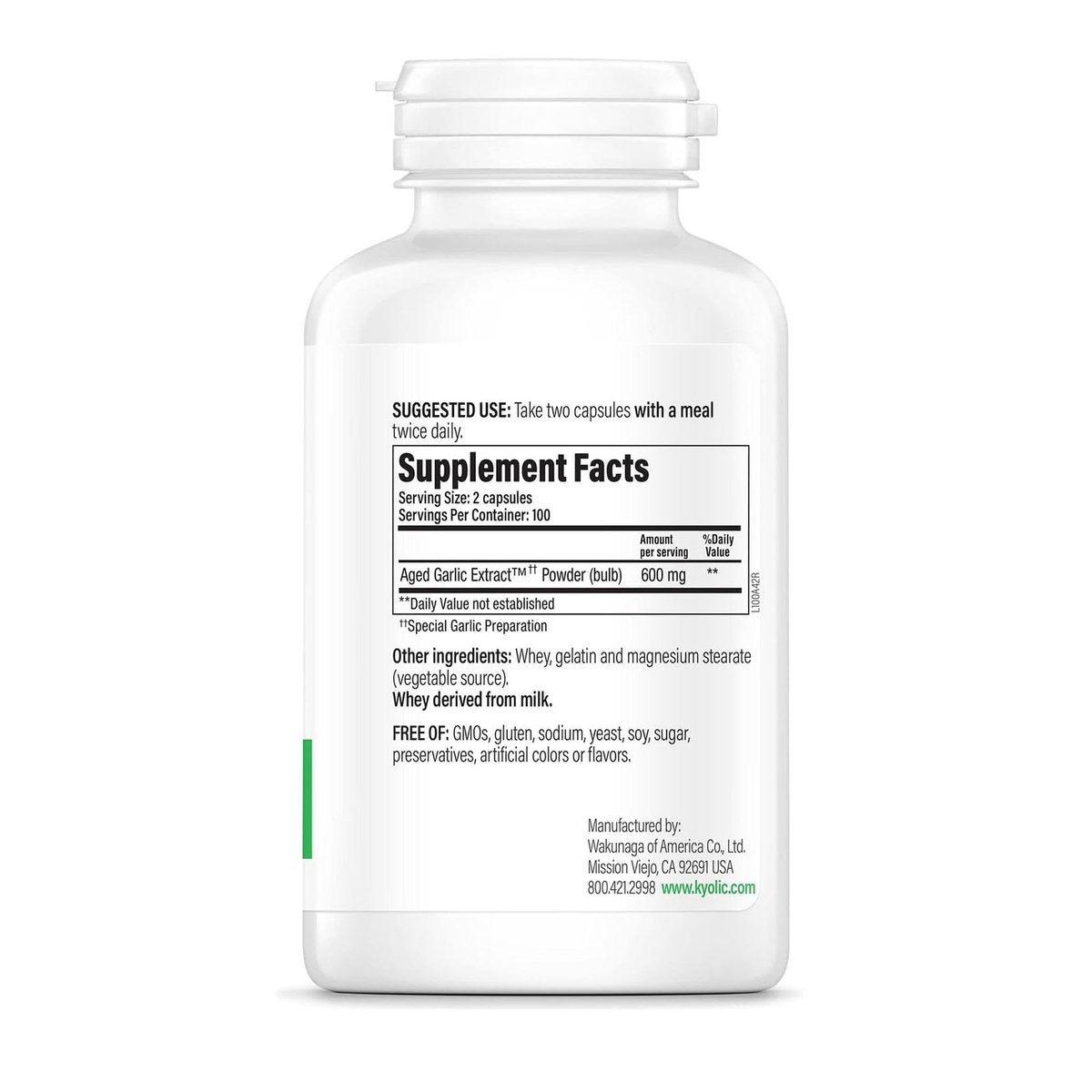 Kyolic Knoblauch Extrakt Formula 100 – 200 Kapseln für die Herz-Kreislauf-Gesundheit