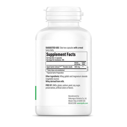 Kyolic Knoblauch Extrakt Formula 100 – 200 Kapseln für die Herz-Kreislauf-Gesundheit