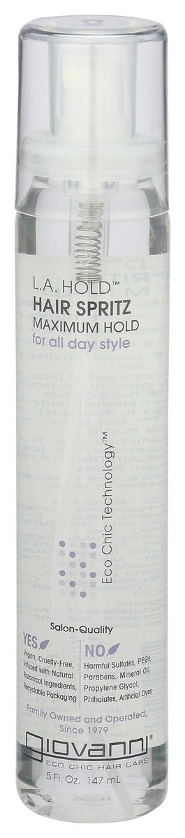 GIOVANNI L.A. Hold Hair Spritz – Maximaler Halt Stylingspray, Leicht, Lauryl- & Laurethsulfatfrei – 148 ml