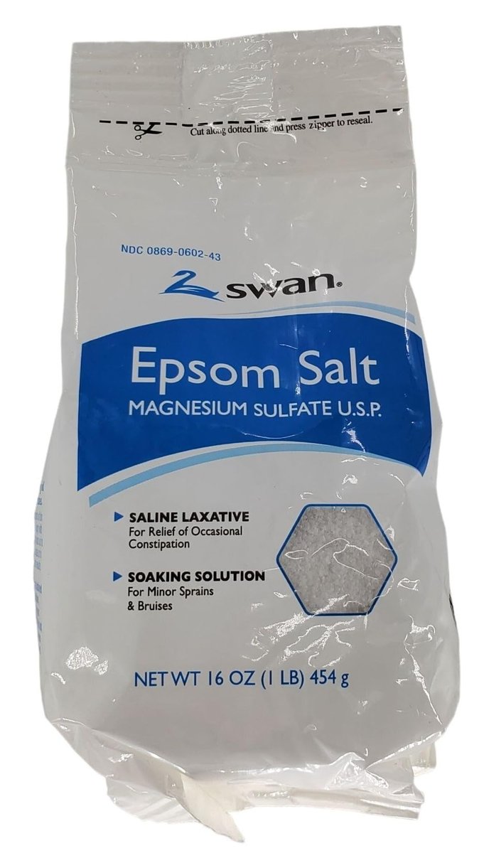 Swan Epsom Salz 16 Unzen – Hochwertiges Badesalz zur Muskelentspannung