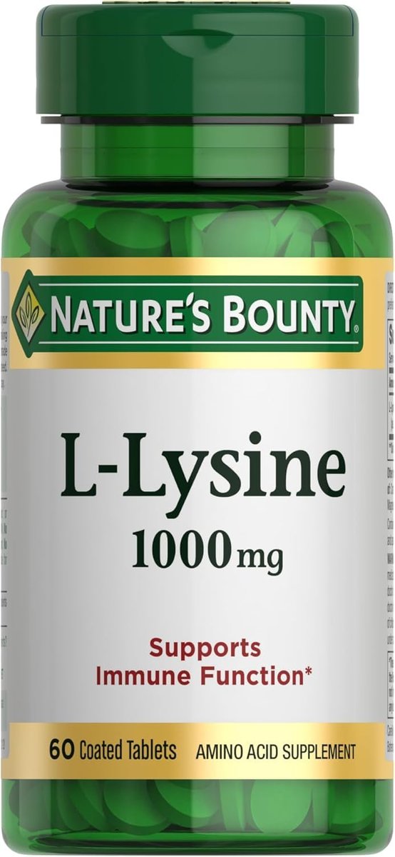 Nature's Bounty L-Lysin 1000 mg, 60 Tabletten – Hochdosierte Aminosäure zur Unterstützung des Immunsystems
