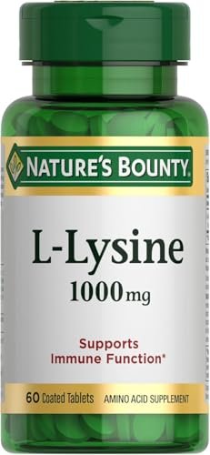 Nature's Bounty L-Lysin 1000 mg, 60 Tabletten – Hochdosierte Aminosäure zur Unterstützung des Immunsystems