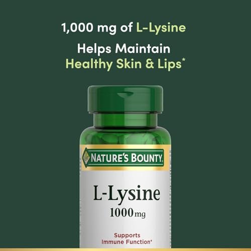 Nature's Bounty L-Lysin 1000 mg, 60 Tabletten – Hochdosierte Aminosäure zur Unterstützung des Immunsystems
