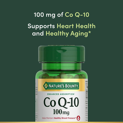 Nature's Bounty CoQ10 100 mg – Herzgesundheit, Antioxidans, Q-Sorb Coenzym Q-10, Nicht-GVO, 45 Rapid Release Softgels