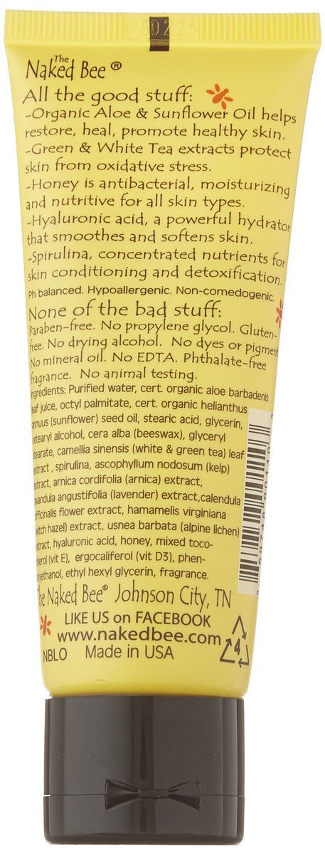 The Naked Bee Nährende Körperlotion für alle Hauttypen (2,25 oz) – Feuchtigkeitsspendende Lotion für trockene Haut mit Orangenblütenhonig