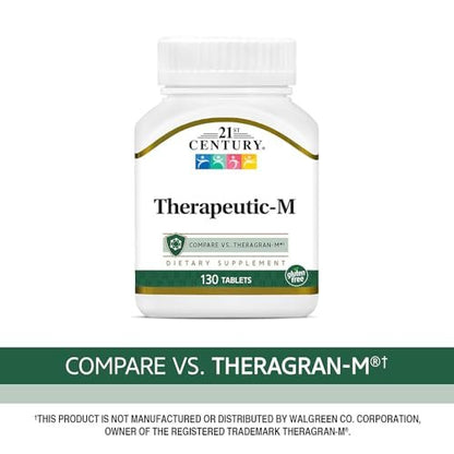 21st Century Therapeutic M Tabletten – 130 Stück, Hochdosiertes Vitamin- & Mineralpräparat