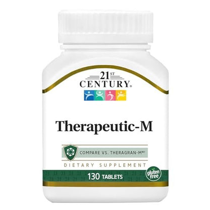 21st Century Therapeutic M Tabletten – 130 Stück, Hochdosiertes Vitamin- & Mineralpräparat