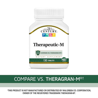 21st Century Therapeutic M Tabletten – 130 Stück, Hochdosiertes Vitamin- & Mineralpräparat