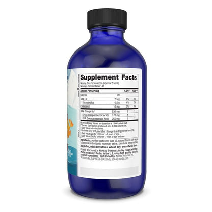 Nordic Naturals Children’s DHA, Erdbeer - 118 ml für Kinder - 530 mg Omega-3 mit EPA & DHA - Gehirnentwicklung & -funktion - Nicht-GVO - 48 Portionen