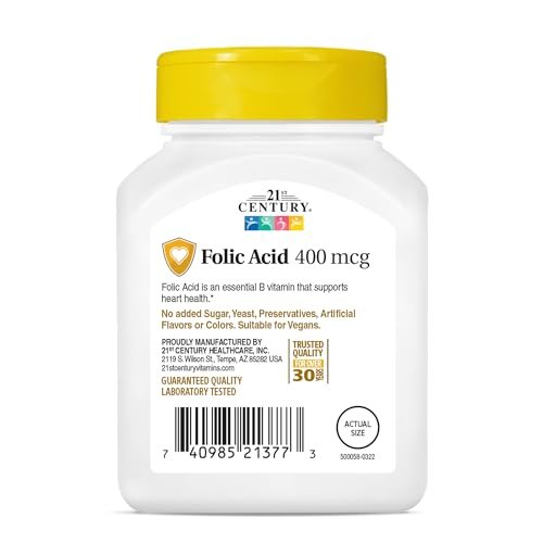 21st Century Folsäure 400 mcg Tabletten, 250 Stück