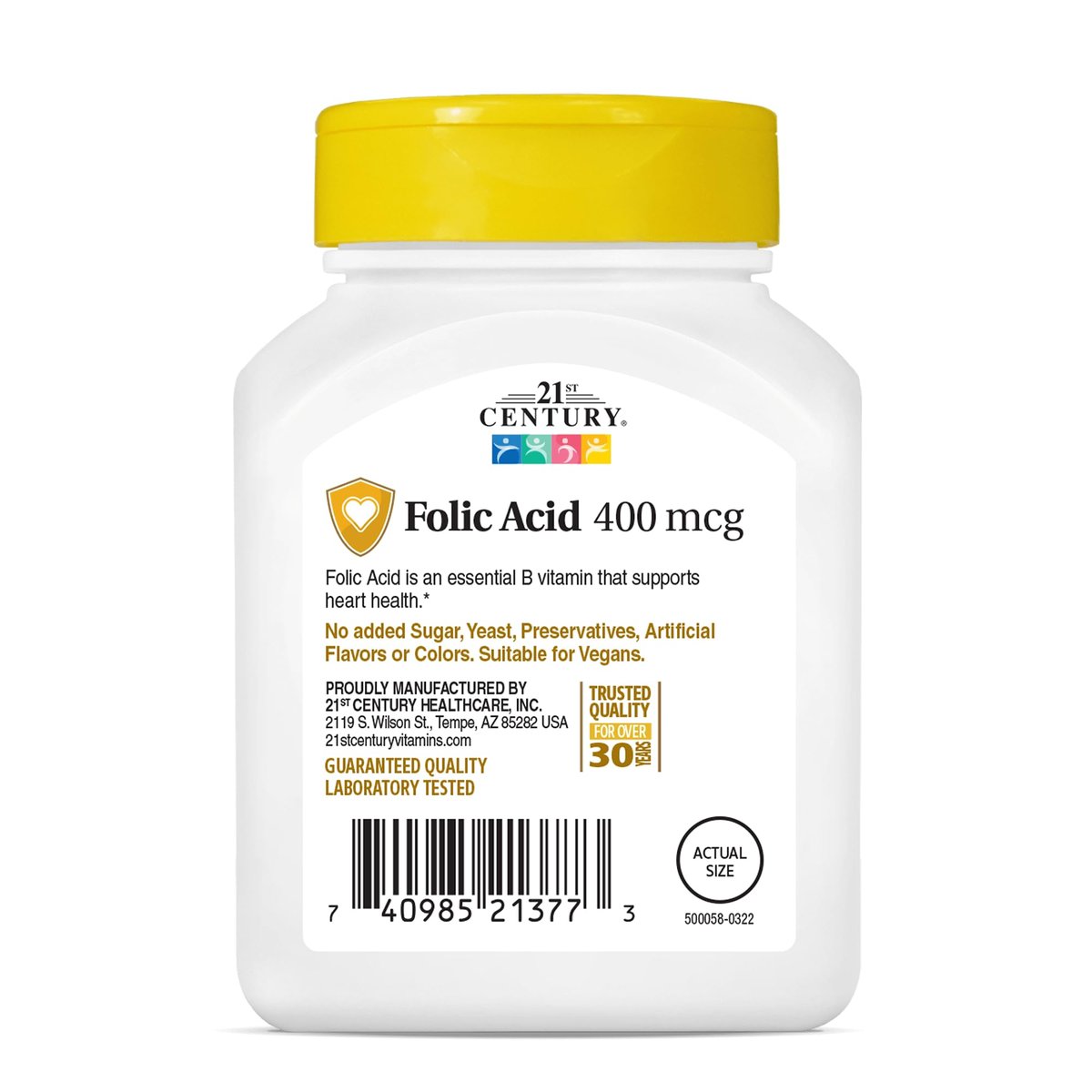 21st Century Folsäure 400 mcg Tabletten, 250 Stück