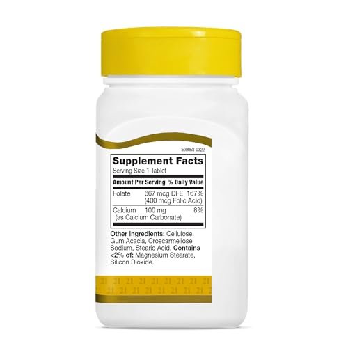 21st Century Folsäure 400 mcg Tabletten, 250 Stück