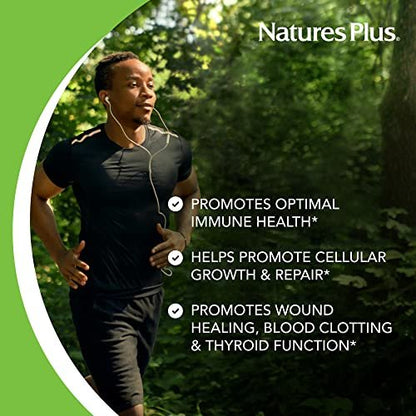 NaturesPlus Zink Tabletten - 10 mg, 90 Vegetarische Kapseln - Immunsystem Unterstützung für Zellwachstum & Reparatur - Fördert Gesunde Verdauung, Stoffwechsel & Sehkraft - Glutenfrei