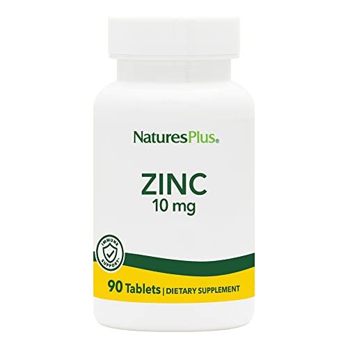 NaturesPlus Zink Tabletten - 10 mg, 90 Vegetarische Kapseln - Immunsystem Unterstützung für Zellwachstum & Reparatur - Fördert Gesunde Verdauung, Stoffwechsel & Sehkraft - Glutenfrei