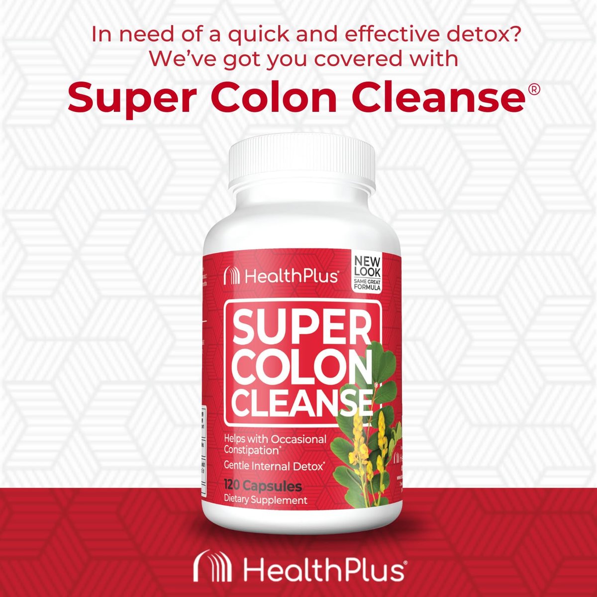 Health Plus Super Colon Cleanse - 30-Tage-Kur mit Psylliumschalen, Probiotika und Ballaststoffen für sanfte Darmreinigung, Verstopfungslinderung und Verdauungsunterstützung, 120 Kapseln