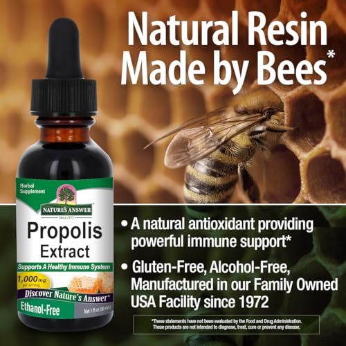 Nature's Answer Alkoholfreies Propolis-Harz, 30 ml (1 fl.oz) – Hochwertiges Nahrungsergänzungsmittel