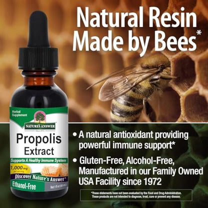 Nature's Answer Alkoholfreies Propolis-Harz, 30 ml (1 fl.oz) – Hochwertiges Nahrungsergänzungsmittel