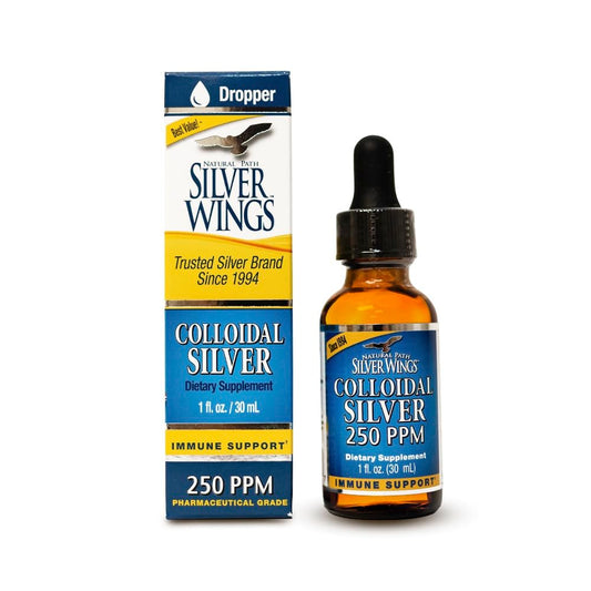 Natural Path Silver Wings Kolloidales Silber Liquid - Immunsystem Unterstützung - 250 ppm (1250 mcg) - 30 ml Pipette