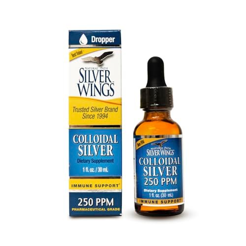 Natural Path Silver Wings Kolloidales Silber Liquid - Immunsystem Unterstützung - 250 ppm (1250 mcg) - 30 ml Pipette