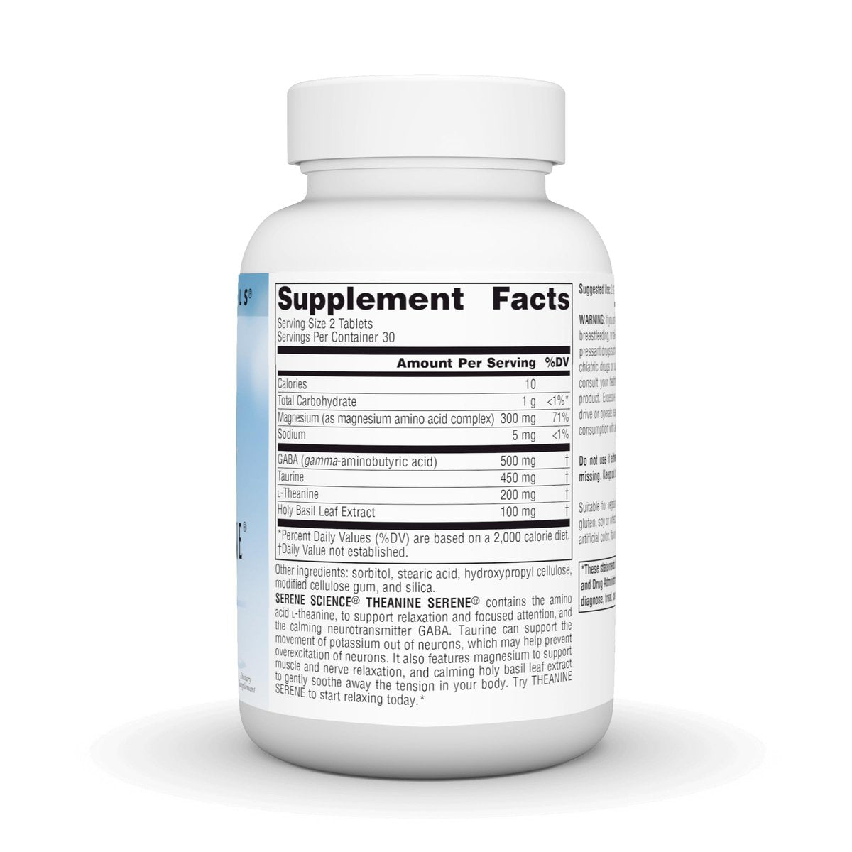Source Naturals Serene Science L-Theanin mit Magnesium und GABA – 60 Tabletten