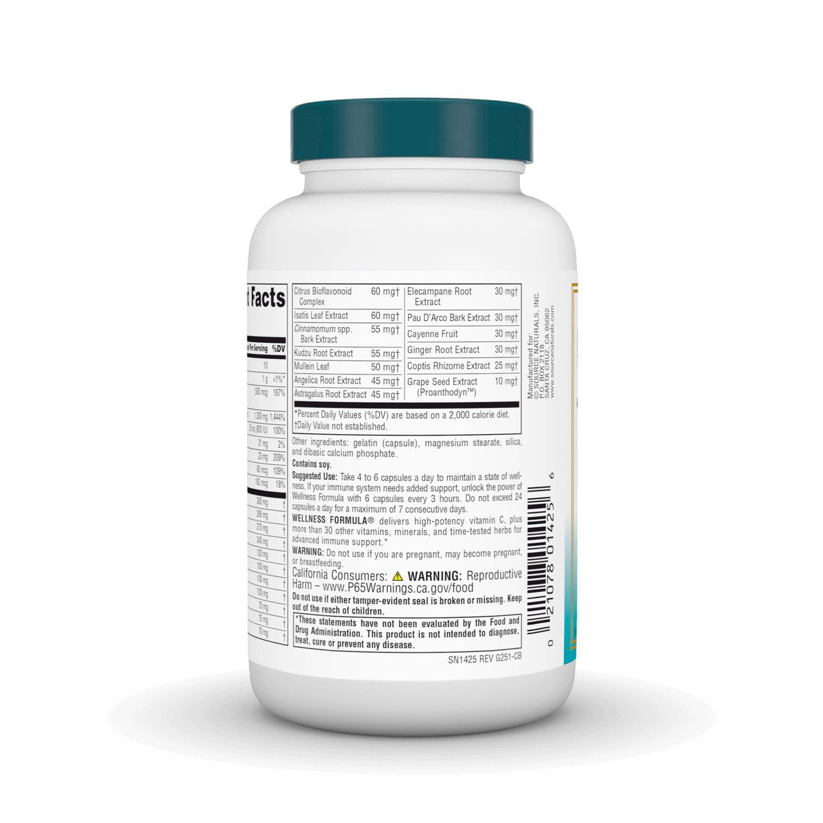 Source Naturals Wellness Formula Bio-Aligned Vitamine & Kräuterabwehr für fortgeschrittene Immununterstützung – Nahrungsergänzungsmittel & Immunbooster – 120 Kapseln