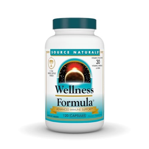 Source Naturals Wellness Formula Bio-Aligned Vitamine & Kräuterabwehr für fortgeschrittene Immununterstützung – Nahrungsergänzungsmittel & Immunbooster – 120 Kapseln