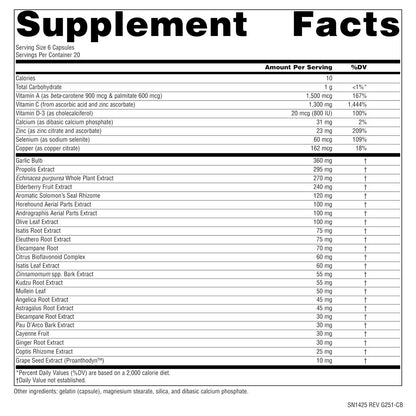 Source Naturals Wellness Formula Bio-Aligned Vitamine & Kräuterabwehr für fortgeschrittene Immununterstützung – Nahrungsergänzungsmittel & Immunbooster – 120 Kapseln