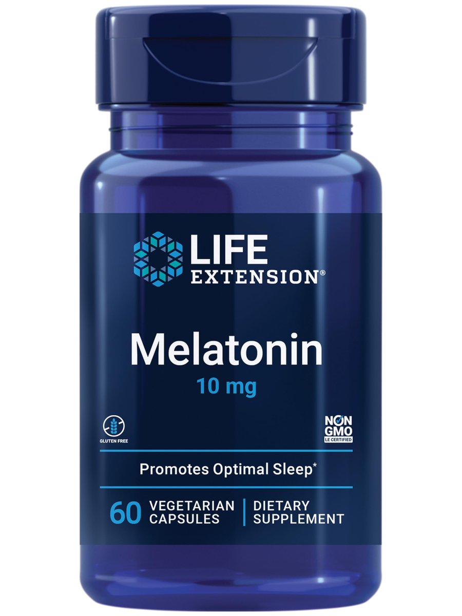 Life Extension Melatonin 10 mg – Hochdosiertes Schlafmittel für erholsamen Schlaf, Immununterstützung & antioxidativen Schutz, 60 Kapseln