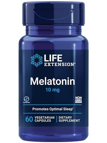 Life Extension Melatonin 10 mg – Hochdosiertes Schlafmittel für erholsamen Schlaf, Immununterstützung & antioxidativen Schutz, 60 Kapseln