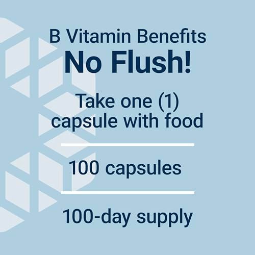 Life Extension No Flush Niacin – B3 für Herzgesundheit, Cholesterin & Energie, Nicht-GVO, Glutenfrei, 100 Kapseln