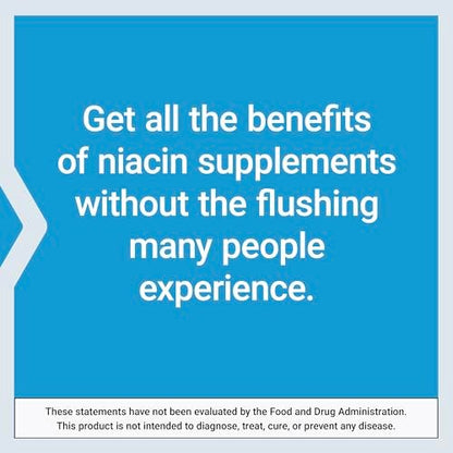 Life Extension No Flush Niacin – B3 für Herzgesundheit, Cholesterin & Energie, Nicht-GVO, Glutenfrei, 100 Kapseln