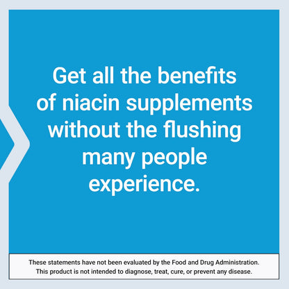 Life Extension No Flush Niacin – B3 für Herzgesundheit, Cholesterin & Energie, Nicht-GVO, Glutenfrei, 100 Kapseln