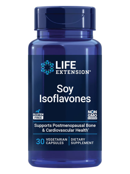 Life Extension Soja-Isoflavone – Herz-, Knochen- und Zellgesundheit für Frauen in den Wechseljahren, glutenfrei, nicht gentechnisch verändert, vegetarisch, 30 Kapseln