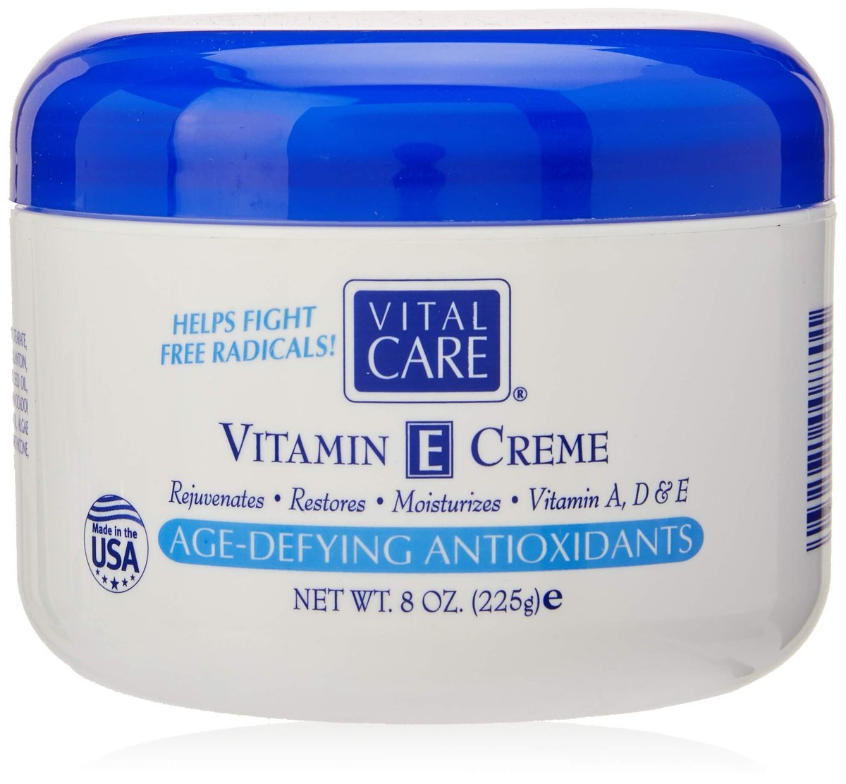 Vital Care Vitamin E Creme – 8 Fl Oz – Hautpflege mit altershemmenden Antioxidantien für Männer und Frauen