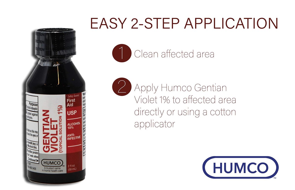 Humco Gentian Violet Topical Solution 1% – 2 Fl Oz Antiseptische Lösung
