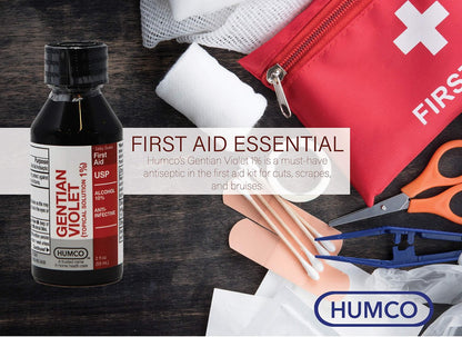 Humco Gentian Violet Topical Solution 1% – 2 Fl Oz Antiseptische Lösung