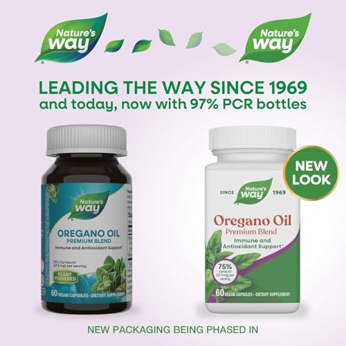 Nature's Way Oregano Oil Premium Blend – Immununterstützung* – Vegan – 60 Kapseln