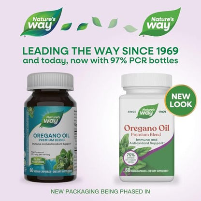 Nature's Way Oregano Oil Premium Blend – Immununterstützung* – Vegan – 60 Kapseln