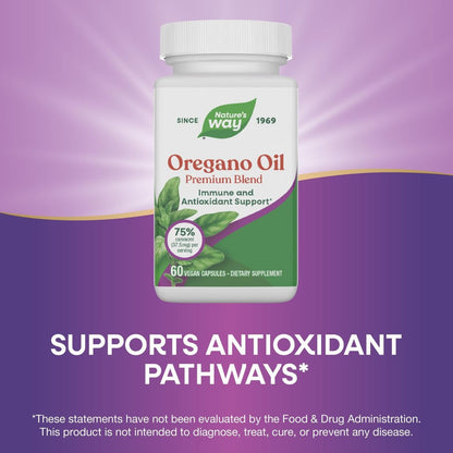Nature's Way Oregano Oil Premium Blend – Immununterstützung* – Vegan – 60 Kapseln